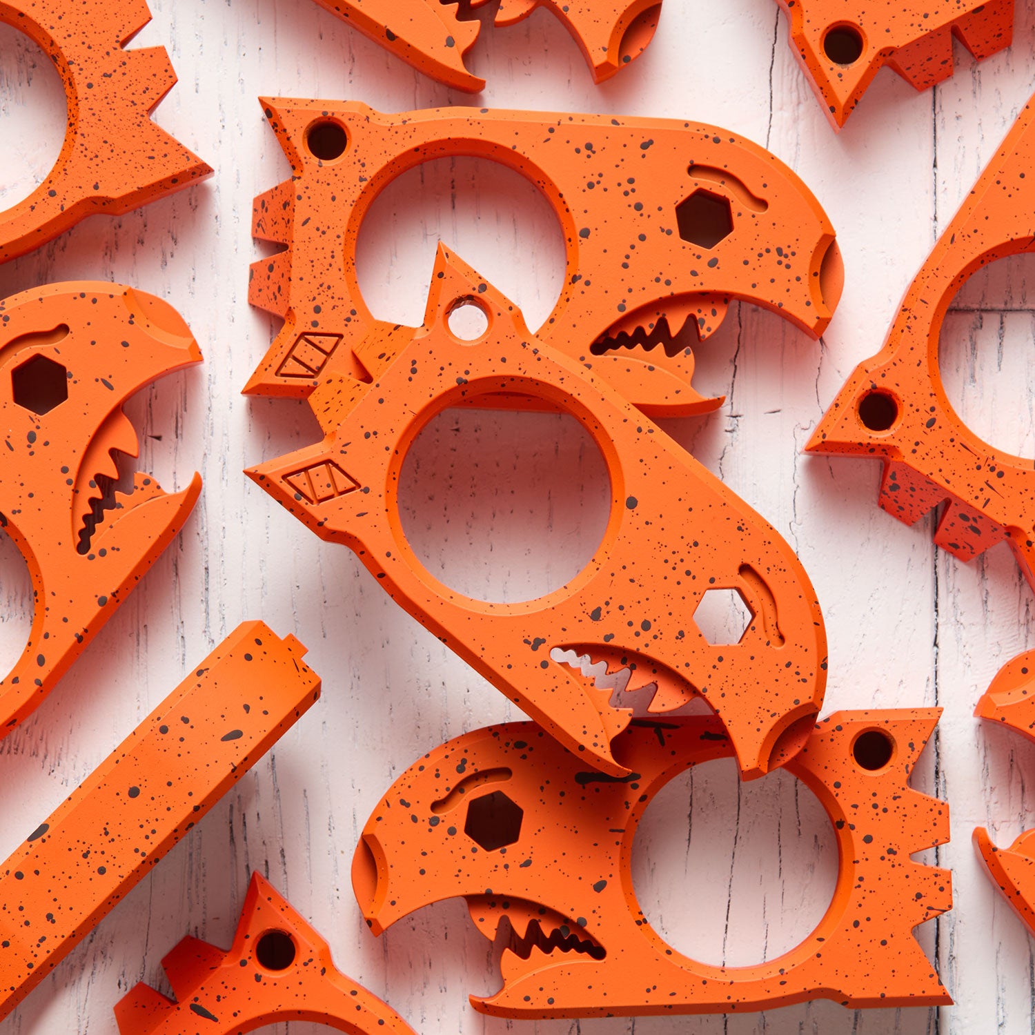 Atomic Bomb - Ti - Hi Viz Orange / Black Splatter Cerakote