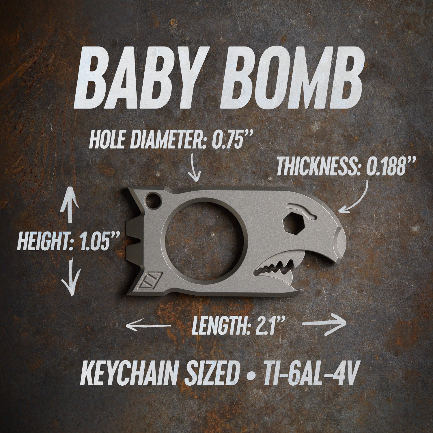 Baby Bomb - Stonewashed Ti