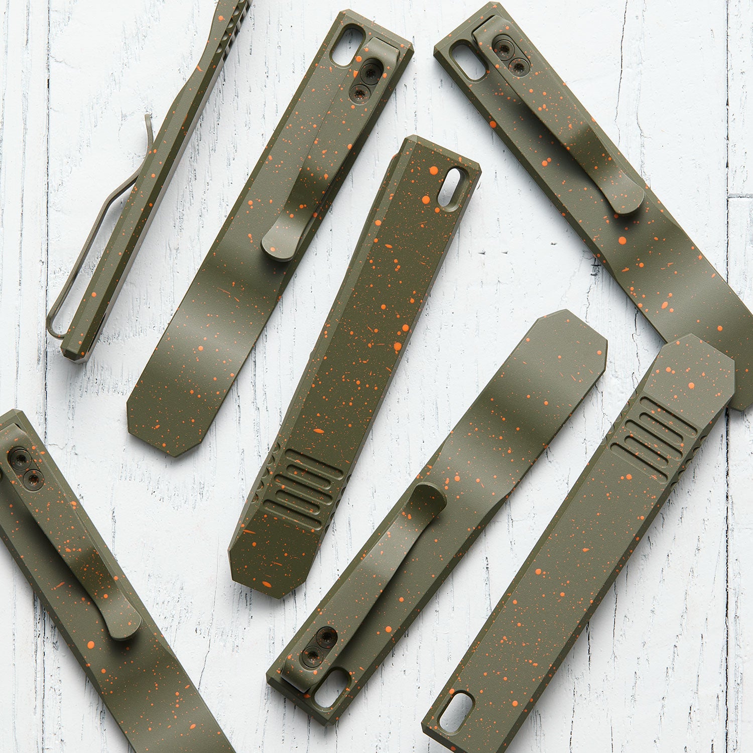 Dirty Deeds Pry Bar - Ti - OD / Orange Splatter Cerakote