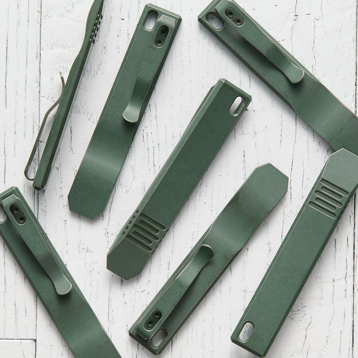 Dirty Deeds Pry Bar - Ti - Sherwood Green Cerakote - Distressed
