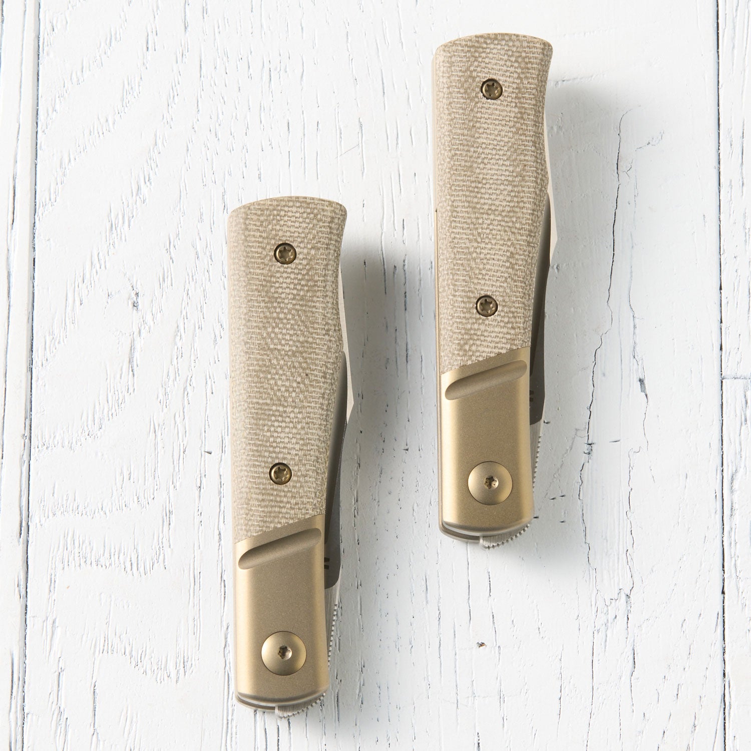 *BLEM* Kingpin Front Flipper Bolster Lock - OD Micarta / Bronze - Clean
