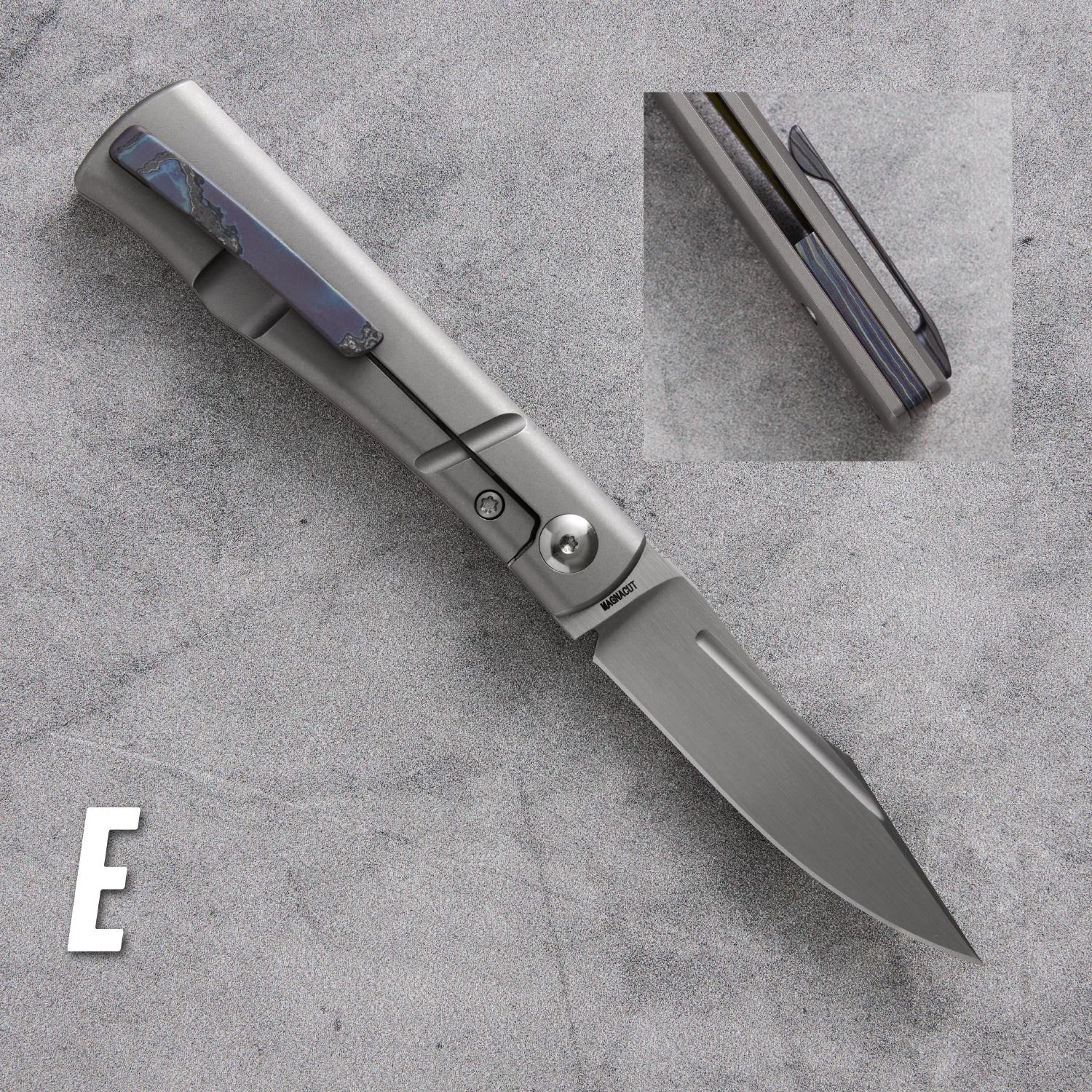 Kingpin Front Flipper - Hand Satin Blade / Zircuti Hardware