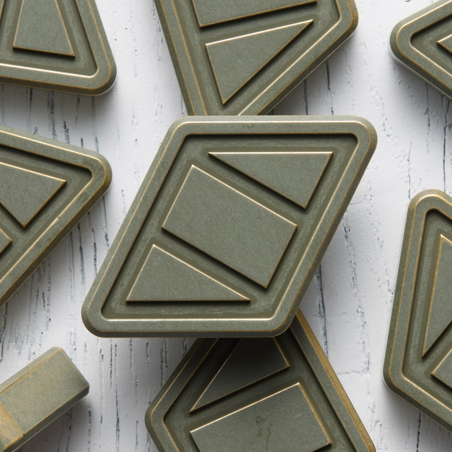 NFG Worry Stone - Brass - Distressed OD Cerakote