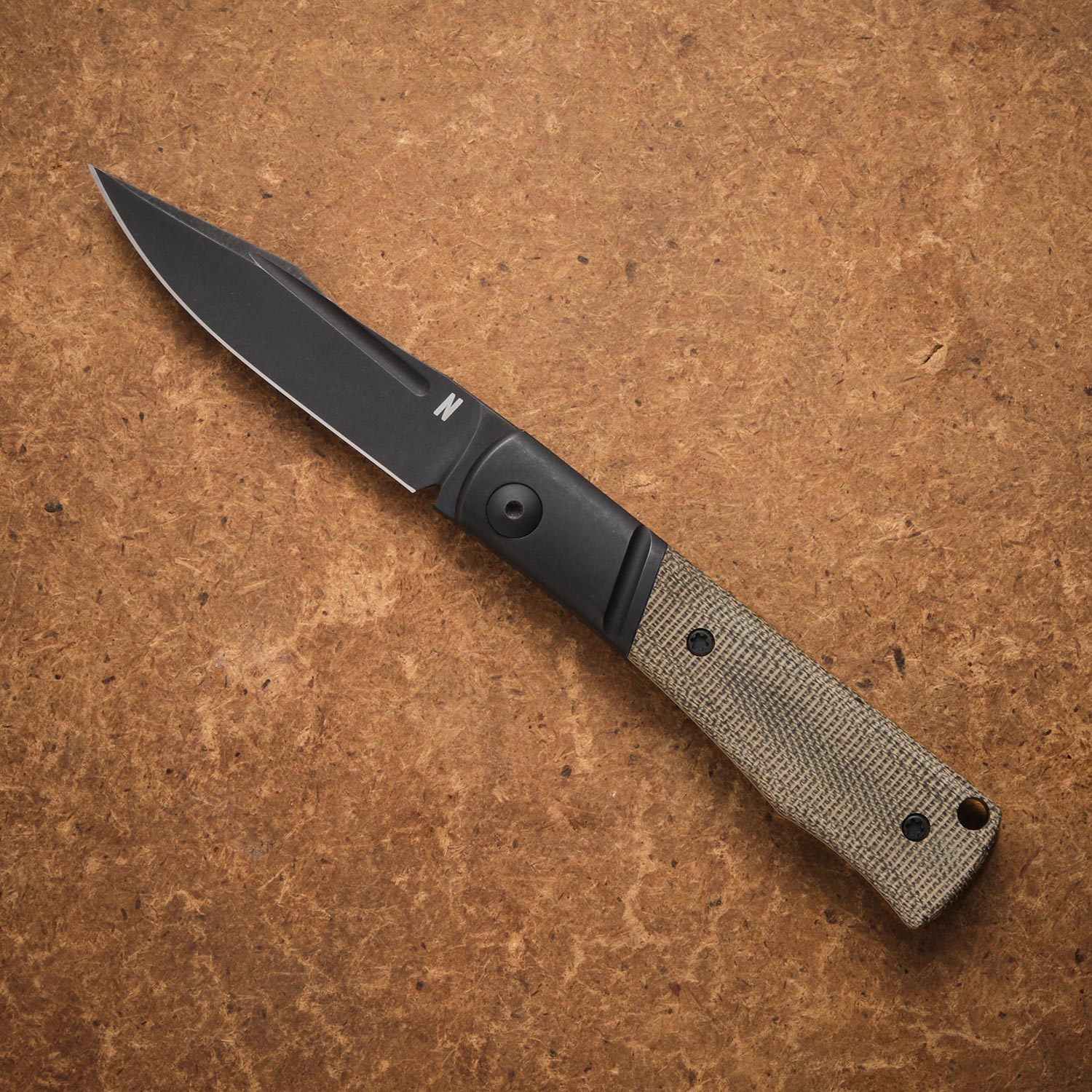 Kingpin Slipjoint - OD Micarta / Black Blade