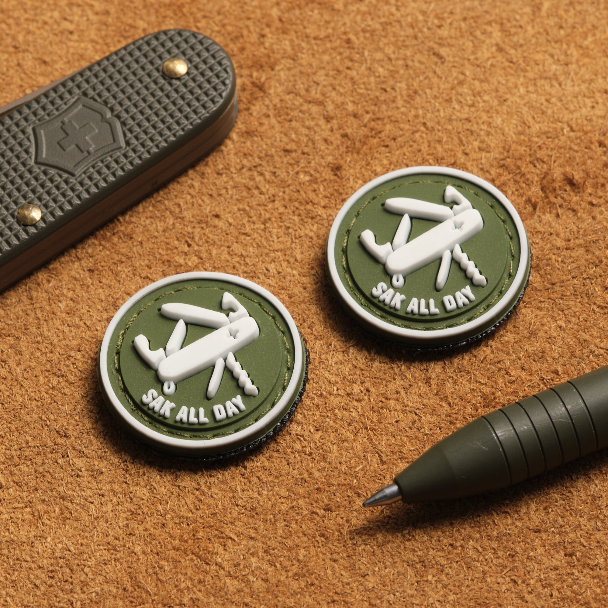 SAK ALL DAY RE PVC Patches - OD Green