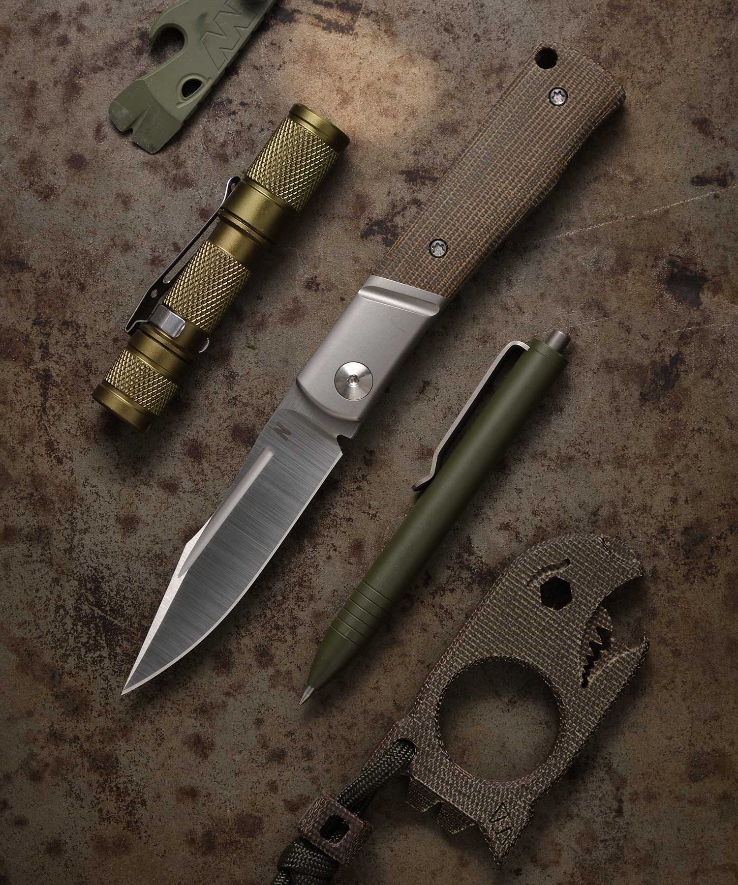 Kingpin Slipjoint - OD Micarta / Satin Blade