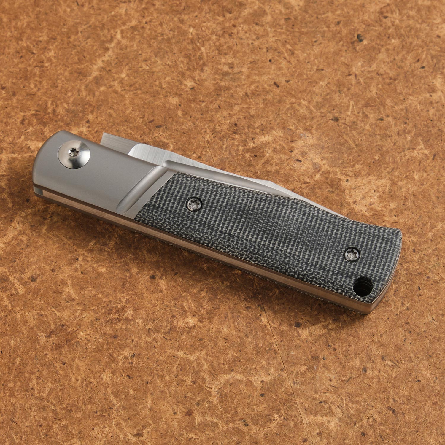 Kingpin Slipjoint - Black Micarta / Satin Blade
