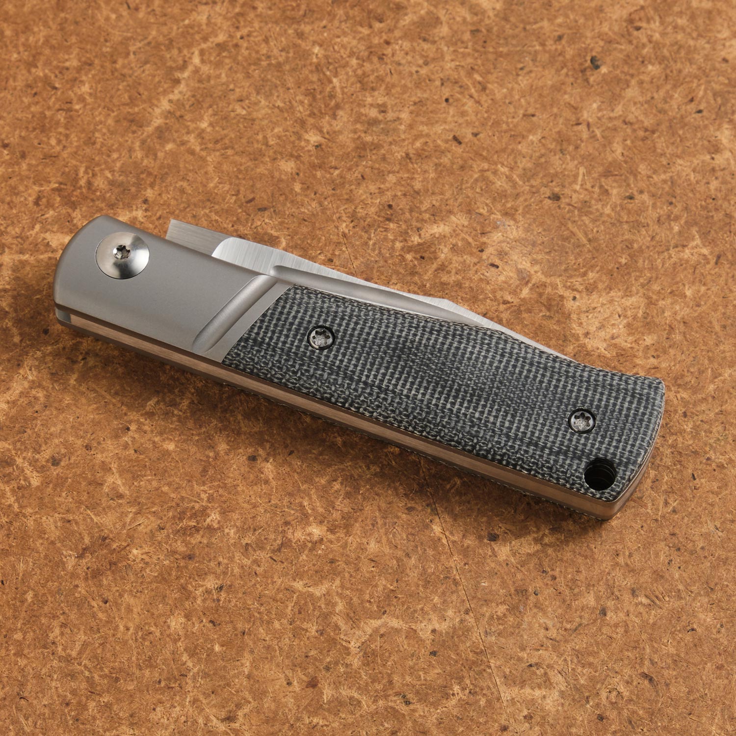 Kingpin Slipjoint - Black Micarta / Satin Blade