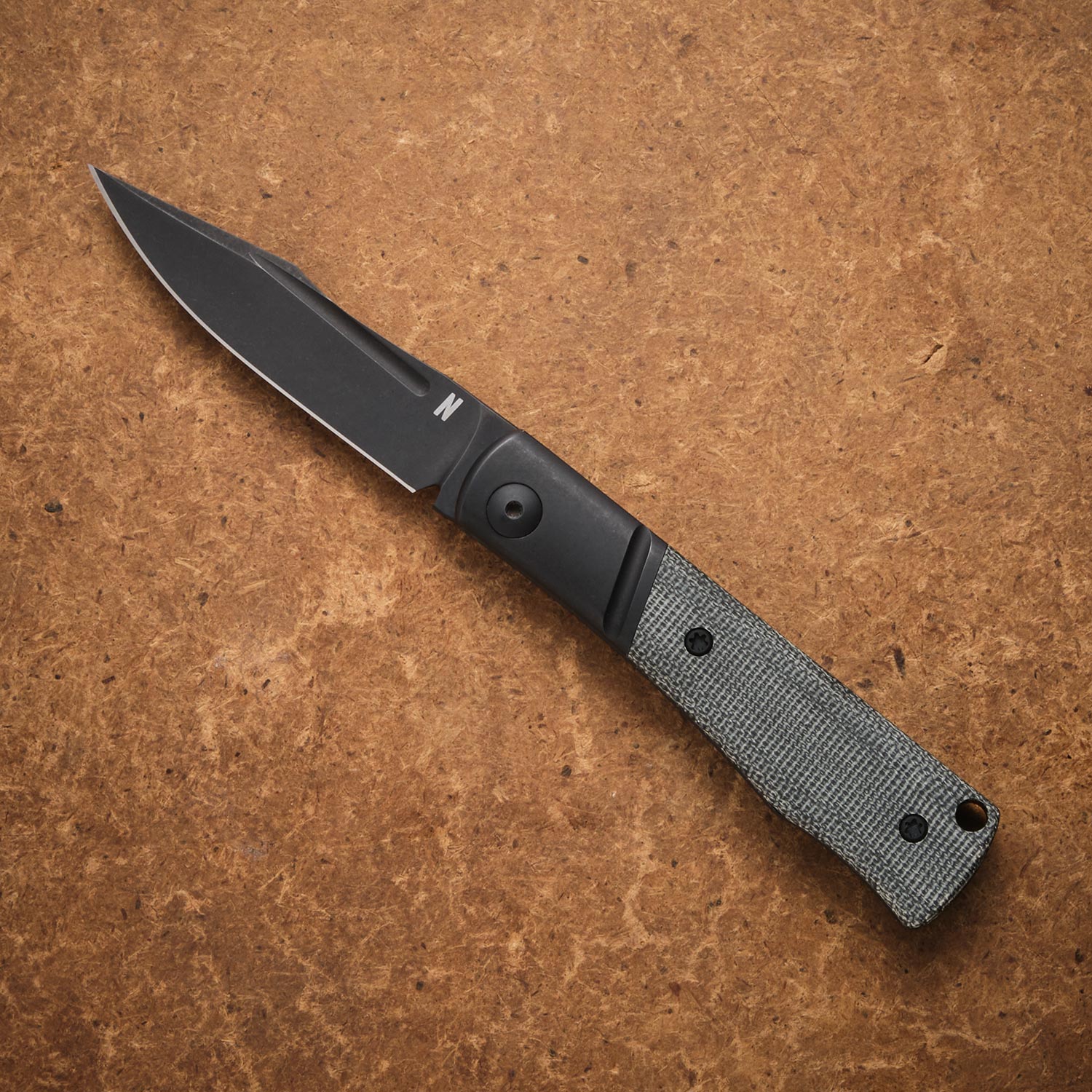 Kingpin Slipjoint - Black Micarta / Black Blade