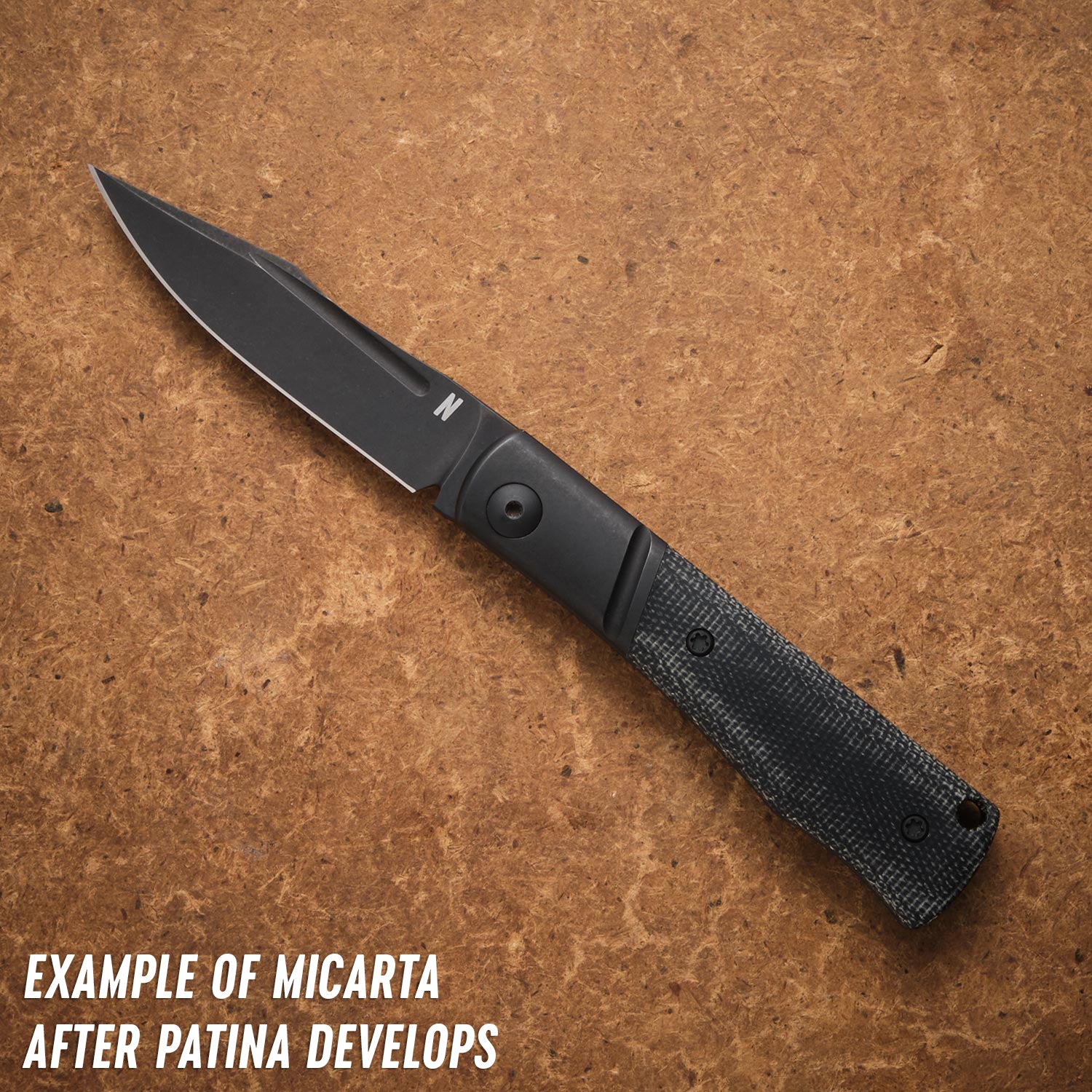 Kingpin Slipjoint - Black Micarta / Black Blade