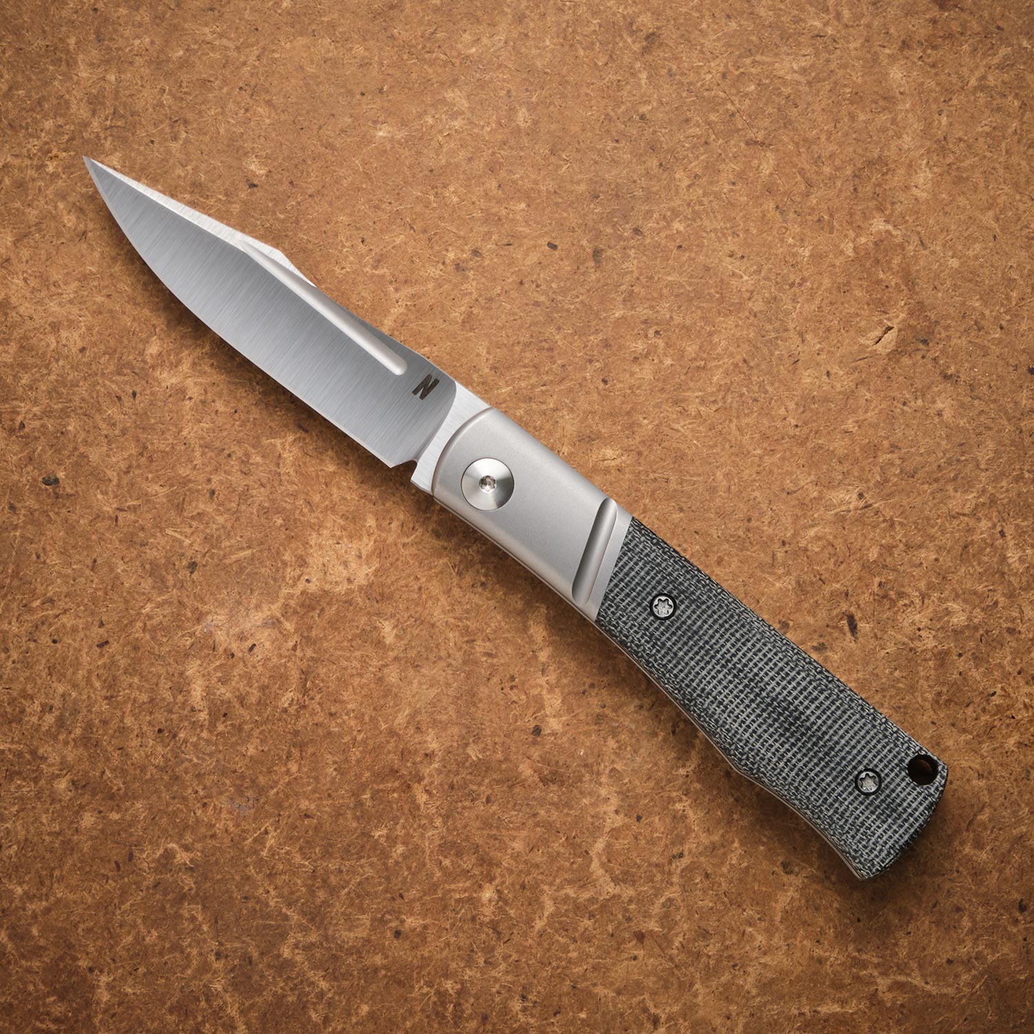 Kingpin Slipjoint - Black Micarta / Satin Blade