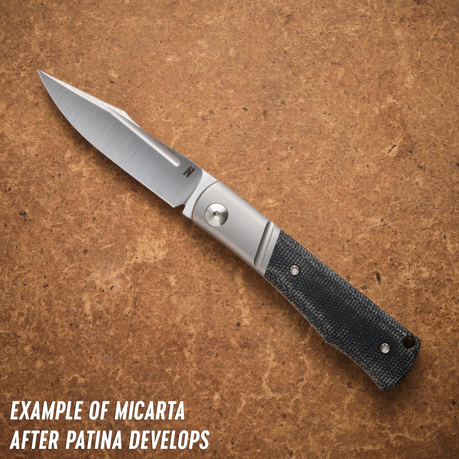 Kingpin Slipjoint - Black Micarta / Satin Blade
