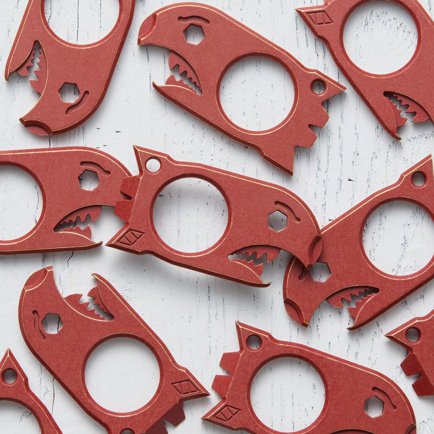 Baby Bomb - Brass - Crimson Cerakote - Distressed