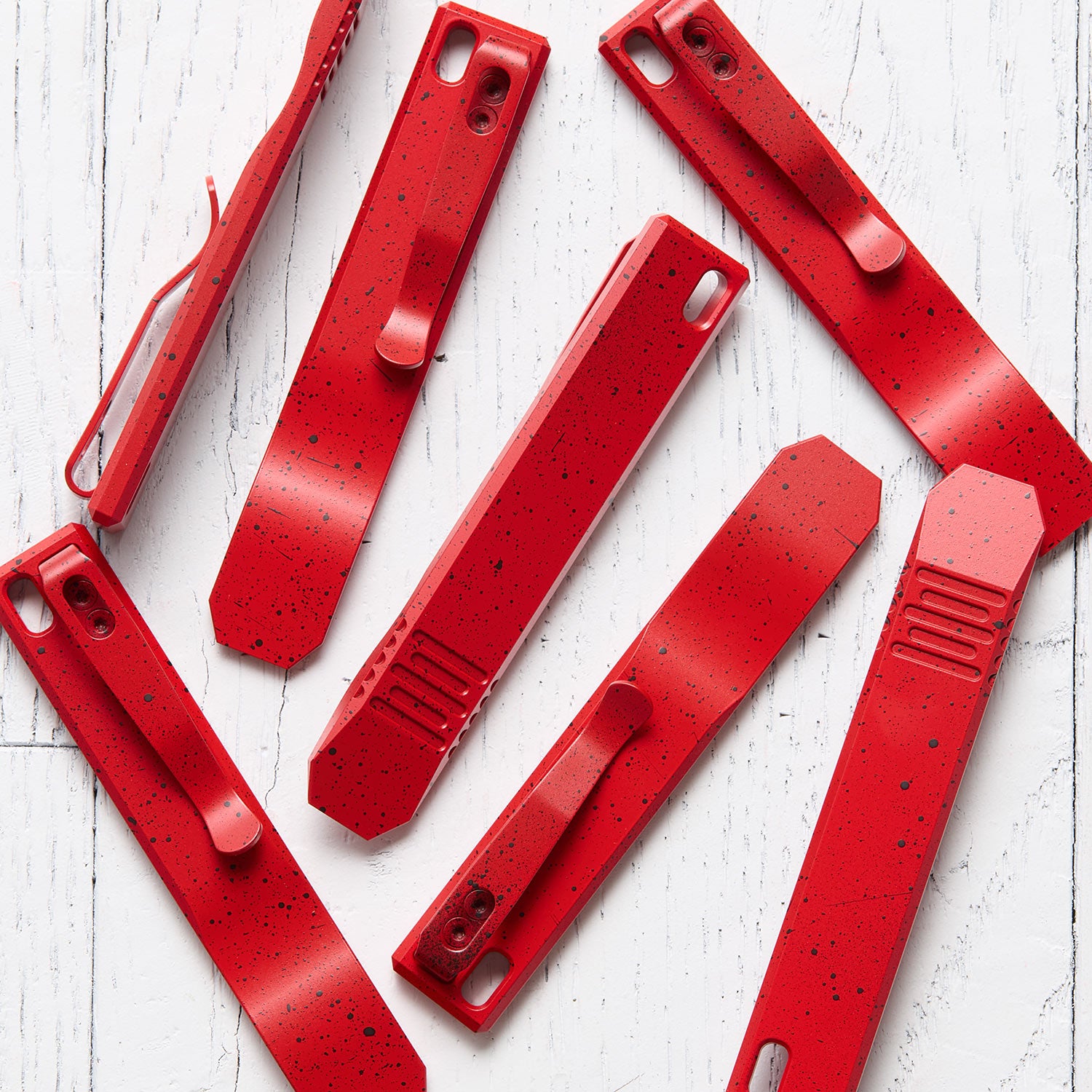 Dirty Deeds Pry Bar - Red / Black Splatter Cerakote