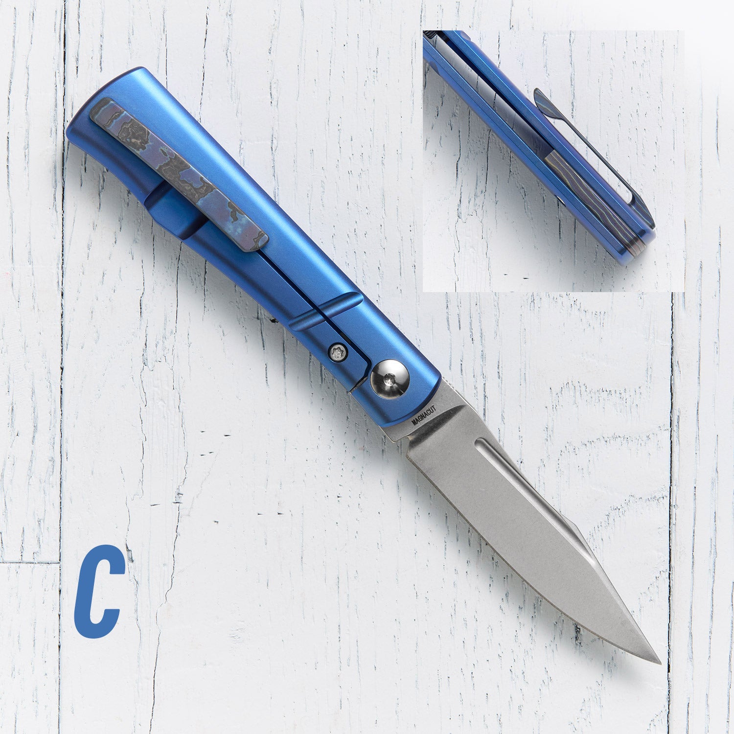 Kingpin Front Flipper - Blue Ano / Zircuti Hardware
