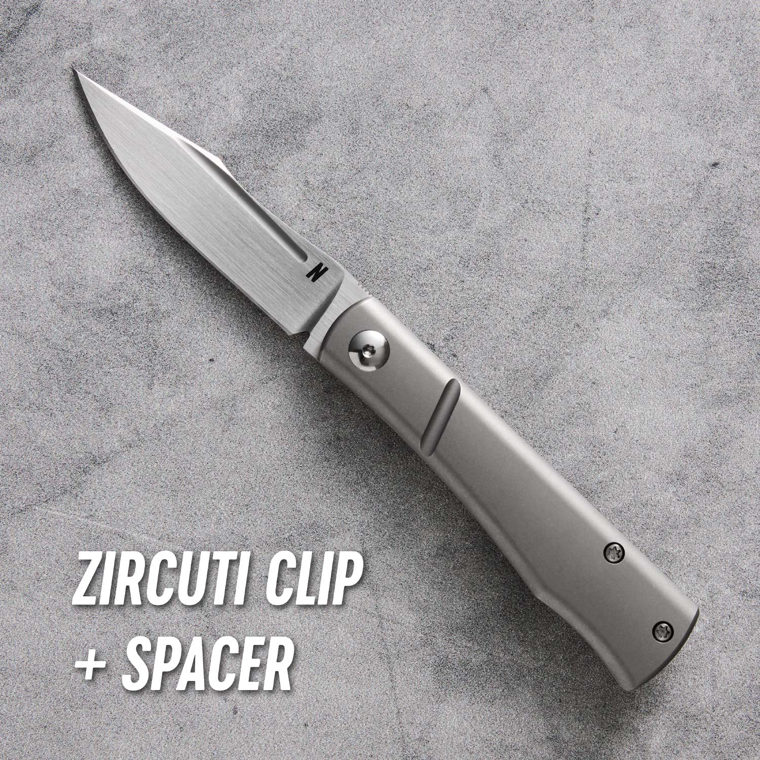 Kingpin Front Flipper - Hand Satin Blade / Zircuti Hardware