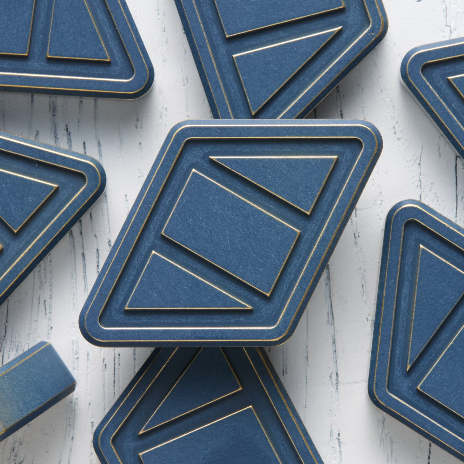 NFG Worry Stone - Brass - Distressed Navy Cerakote