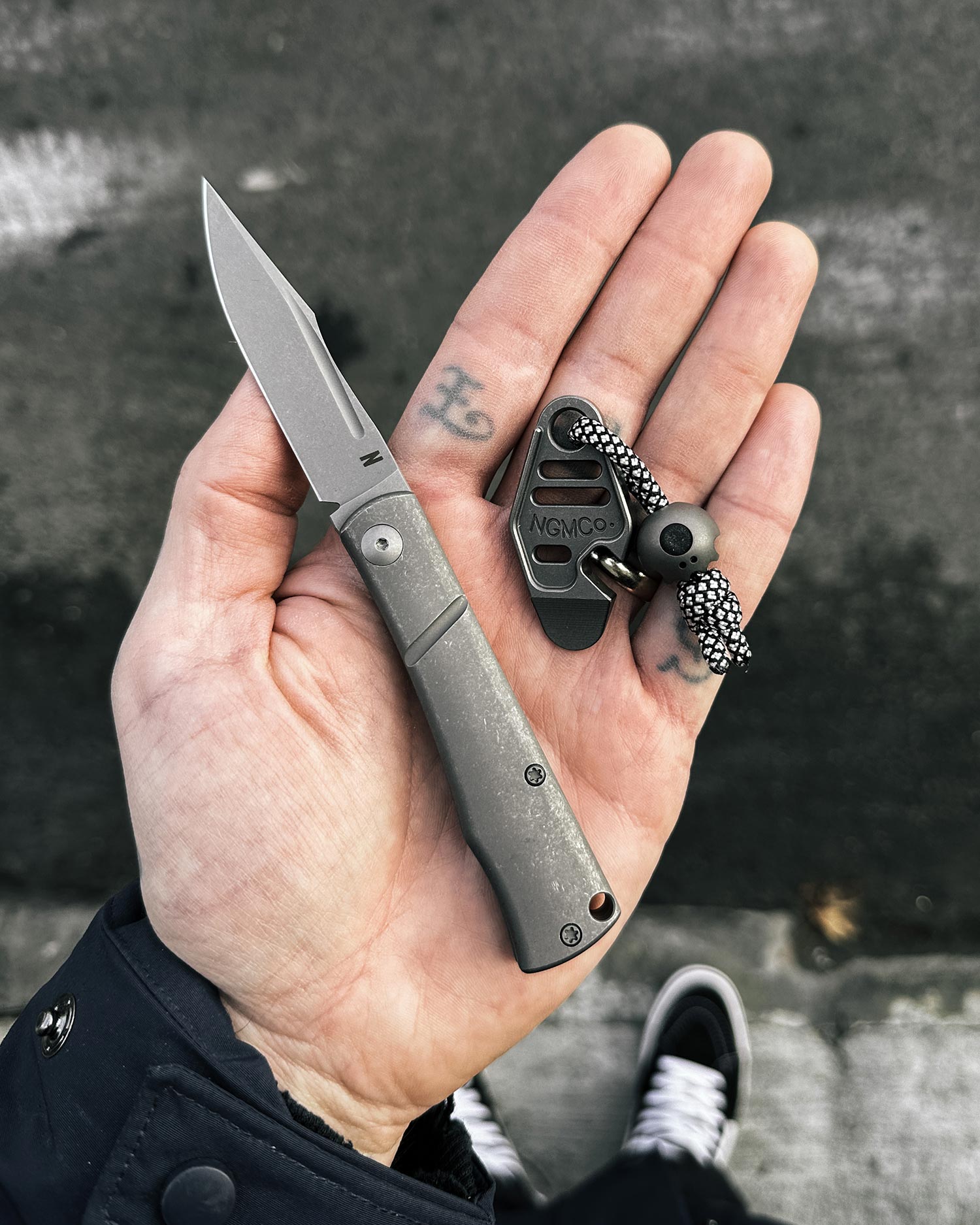 Kingpin Slipjoint - Stonewashed Titanium